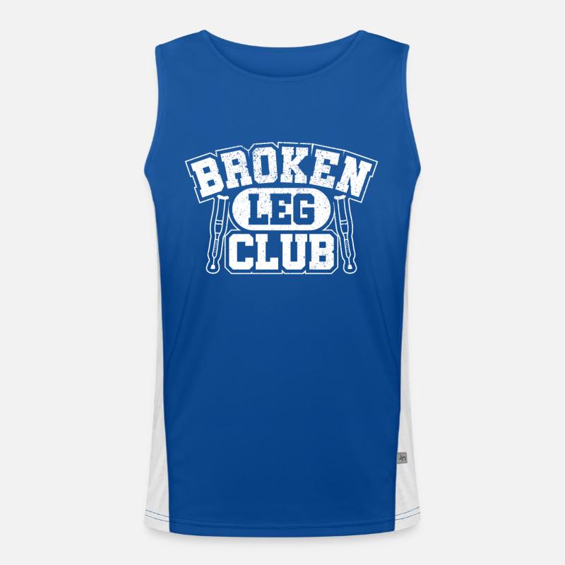 Patient Gute Besserung Knochenbruch Geschenk Funktionelles Kontrast-Tank Top für Männer 