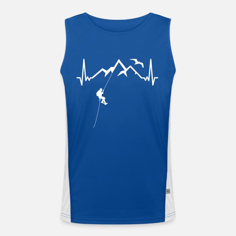 Wandern Klettern Berge - Climbing Mountains EKG Funktionelles Kontrast-Tank Top für Männer 