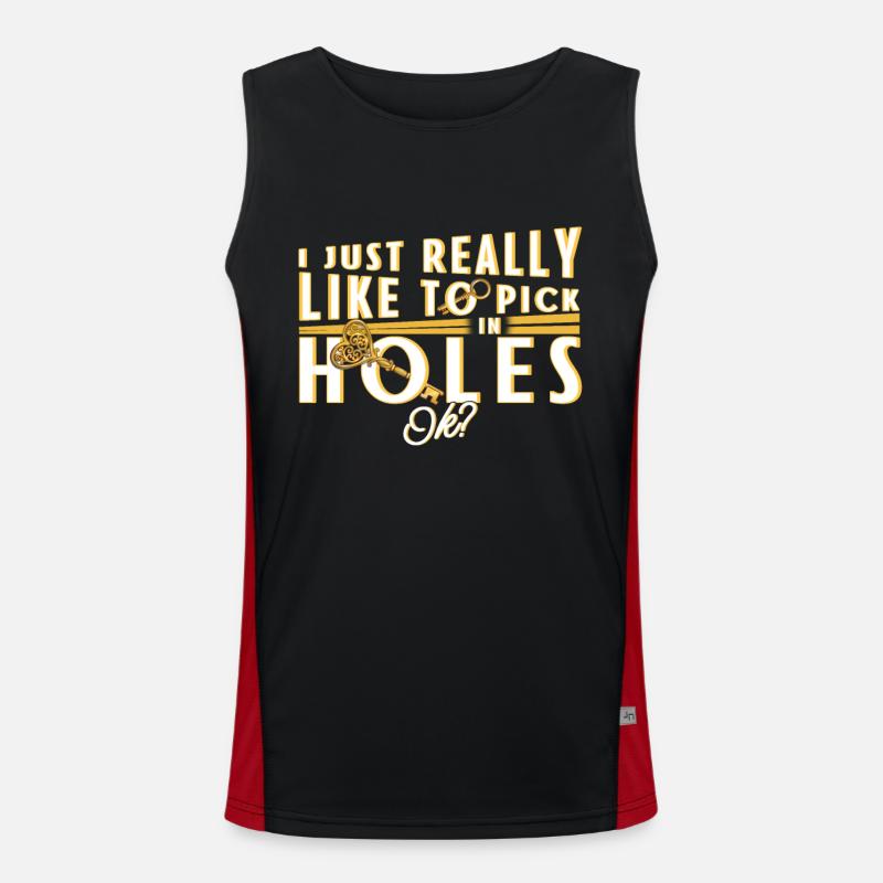 Locksmith locksmith gift Men's Functional Contrast Tank Top 