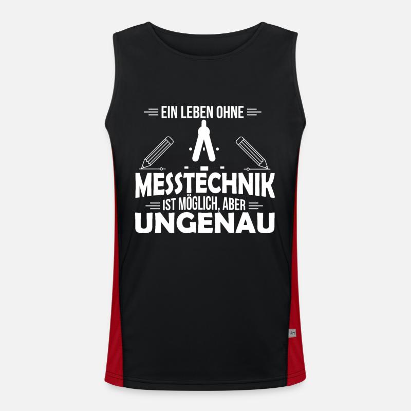 Maschinenbau CAD Konstrukteur Messtechnik Funktionelles Kontrast-Tank Top für Männer 