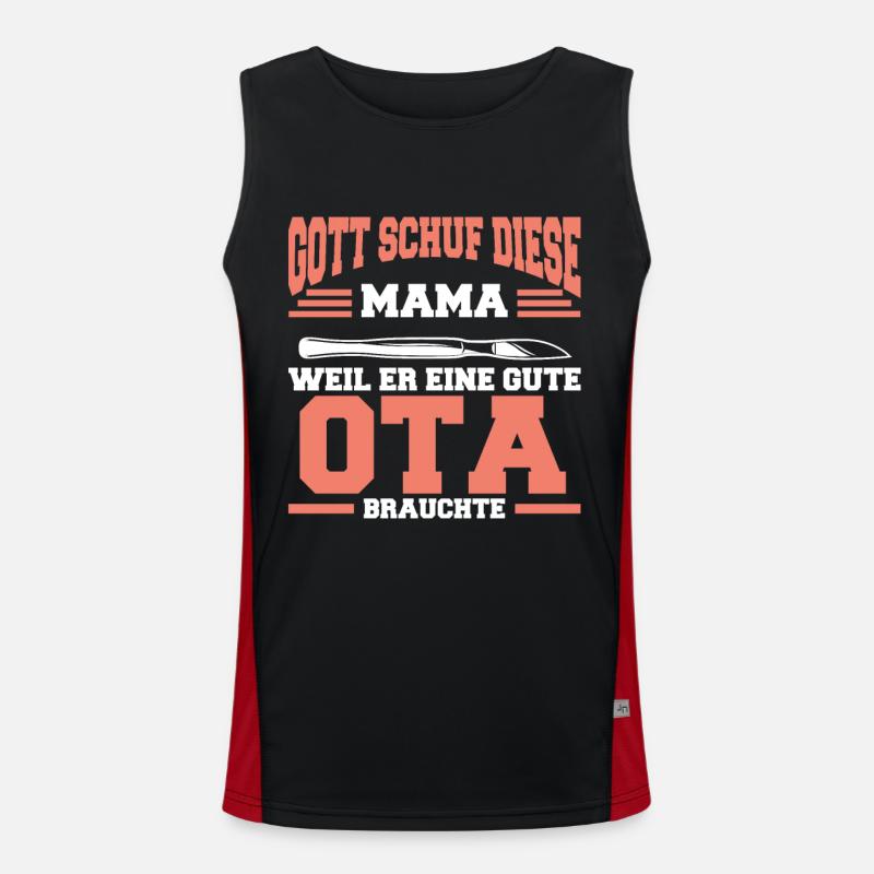 OTA Mama Operationstechnische Assistentin Geschenk Funktionelles Kontrast-Tank Top für Männer 