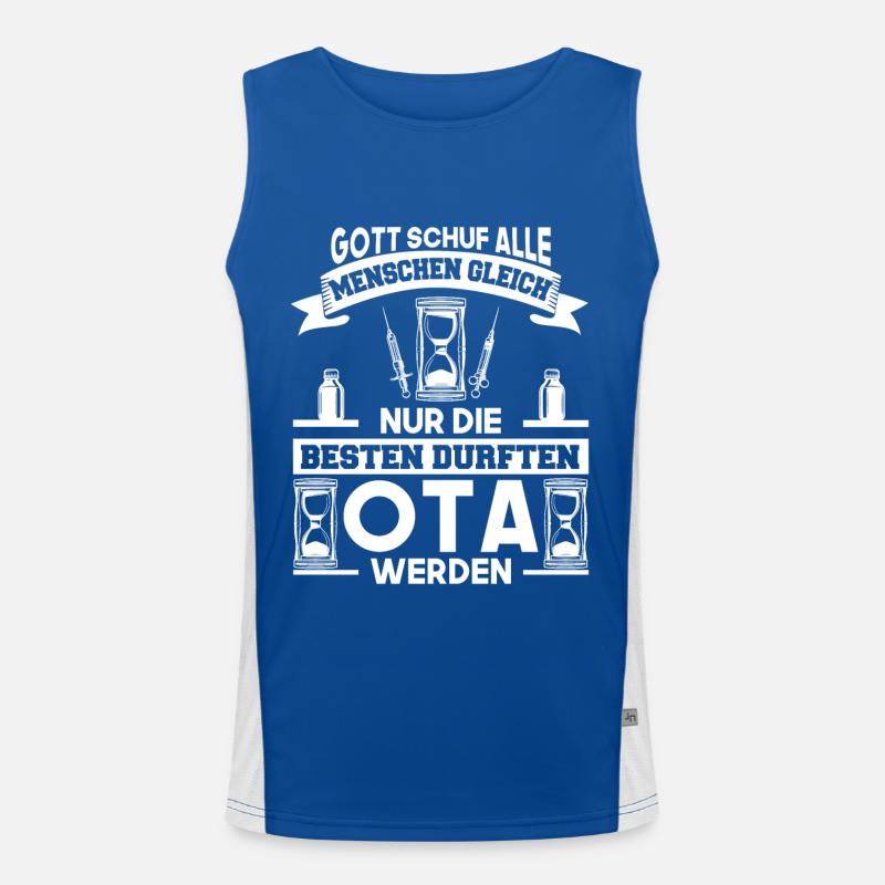 Operationstechnische Assistentin Spruch Geschenk Funktionelles Kontrast-Tank Top für Männer 