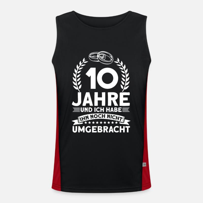 Ehepaar Rosenhochzeit Ehefrau Geschenk Funktionelles Kontrast-Tank Top für Männer 
