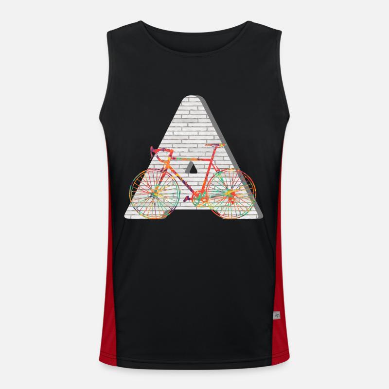 bicycle e 249 a - Men's Functional Contrast Tank Top  - black/red