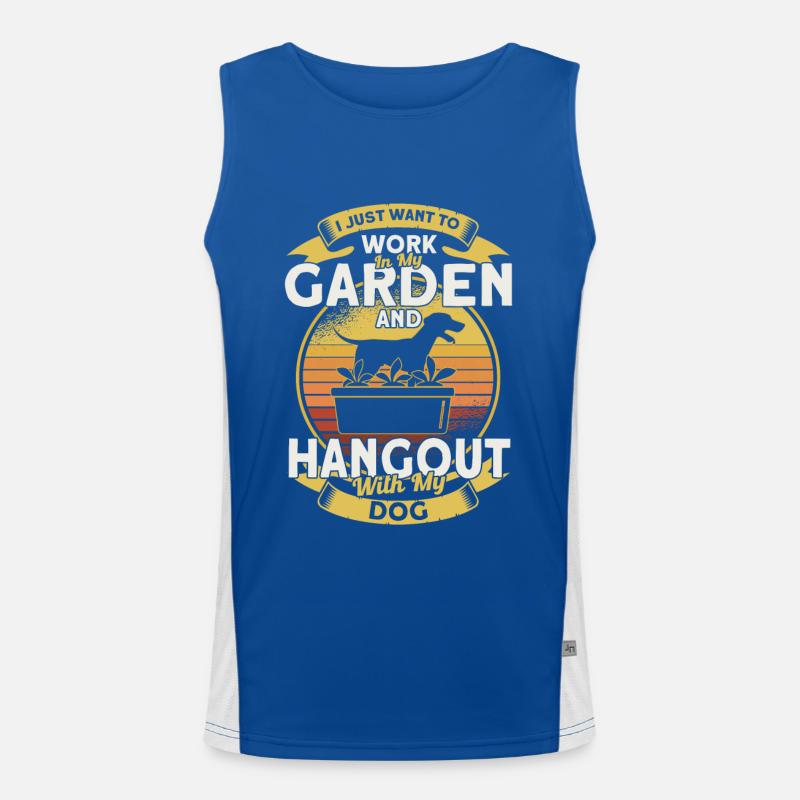 Retro Vintage Garten Gartenarbeit Geschenk Funktionelles Kontrast-Tank Top für Männer 