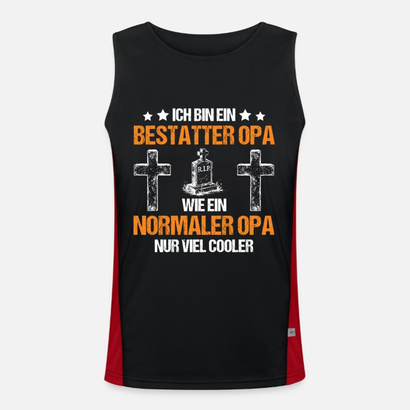 Leichenbestatter Friedhofsgärtner Bestatter Funktionelles Kontrast-Tank Top für Männer 