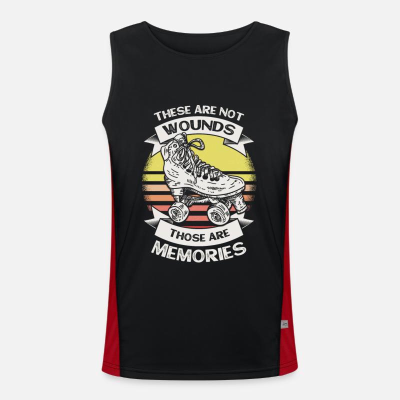 Rollschuh Mädchen Rollschuh Roller Girl Funktionelles Kontrast-Tank Top für Männer 