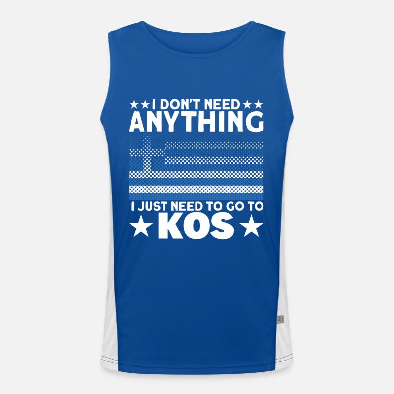 Grecs Kos cadeau grec Débardeur respirant contrasté Homme 