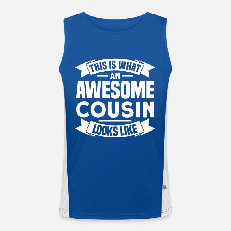Cousin Birth Great Cousin Gift Men's Functional Contrast Tank Top 