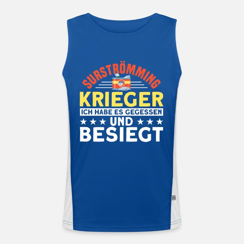 Surströmming Challenge Schweden Surströmming Funktionelles Kontrast-Tank Top für Männer 