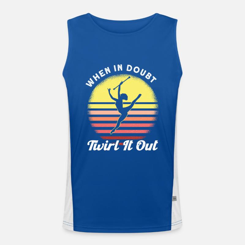 Jonglage Majorette Baton Twirling Geschenk Funktionelles Kontrast-Tank Top für Männer 