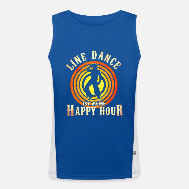 Country Dance Group Linedance Gift Men's Functional Contrast Tank Top 