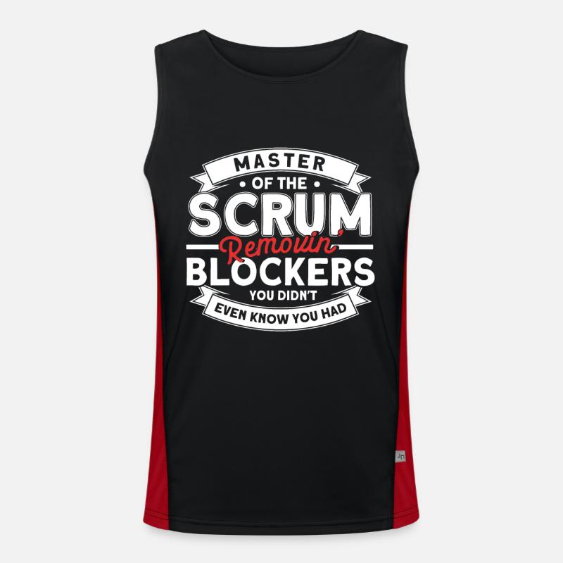 Git Developer Scrum Master Programmeur Cadeau Débardeur respirant contrasté Homme 