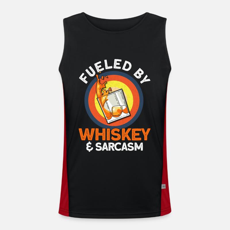 Trinker Whiskey Whiskey Liebhaber Geschenk Funktionelles Kontrast-Tank Top für Männer 