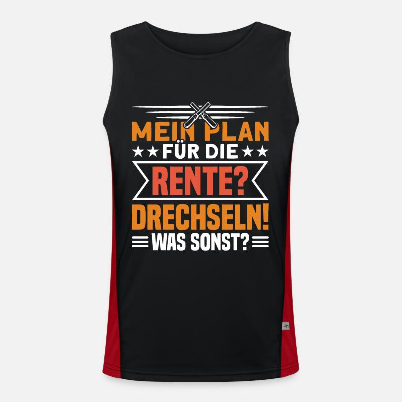 Drechsler Drechseln Handwerker Funktionelles Kontrast-Tank Top für Männer 