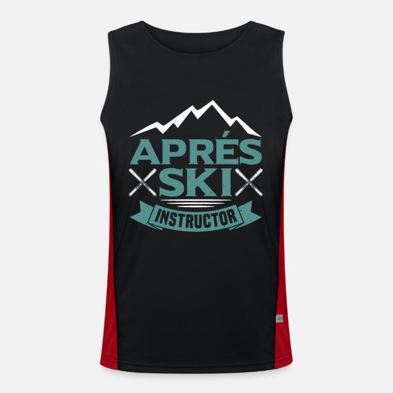 Aprés-Ski-Lehrer Funktionelles Kontrast-Tank Top für Männer 