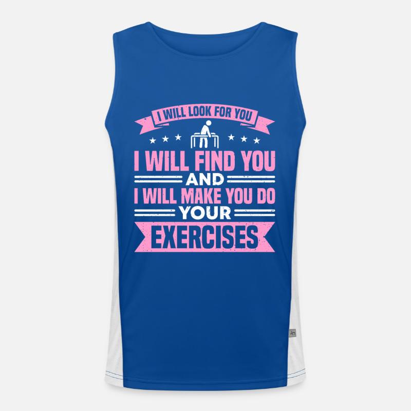 Physiotherapy Exercise Occupational Therapist Men's Functional Contrast Tank Top 