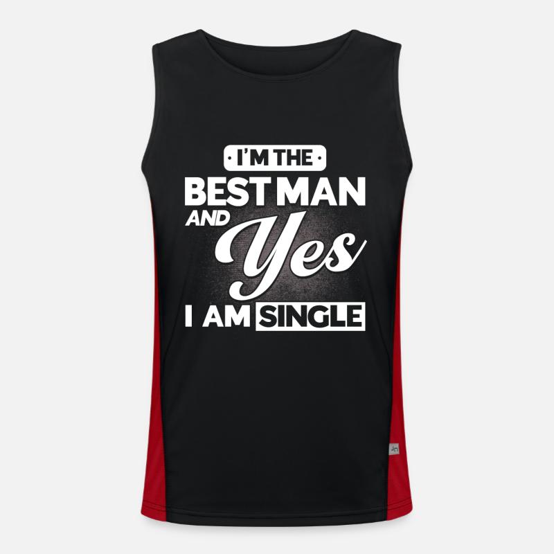 Best man wedding marriage Men's Functional Contrast Tank Top 