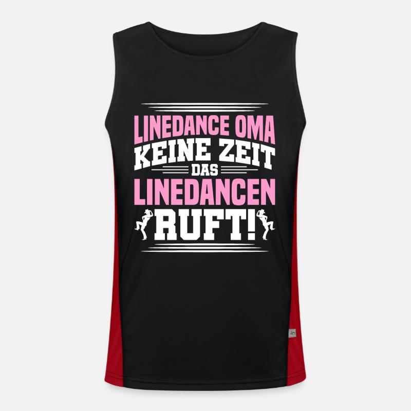 Das Linedance Ruft Funktionelles Kontrast-Tank Top für Männer 