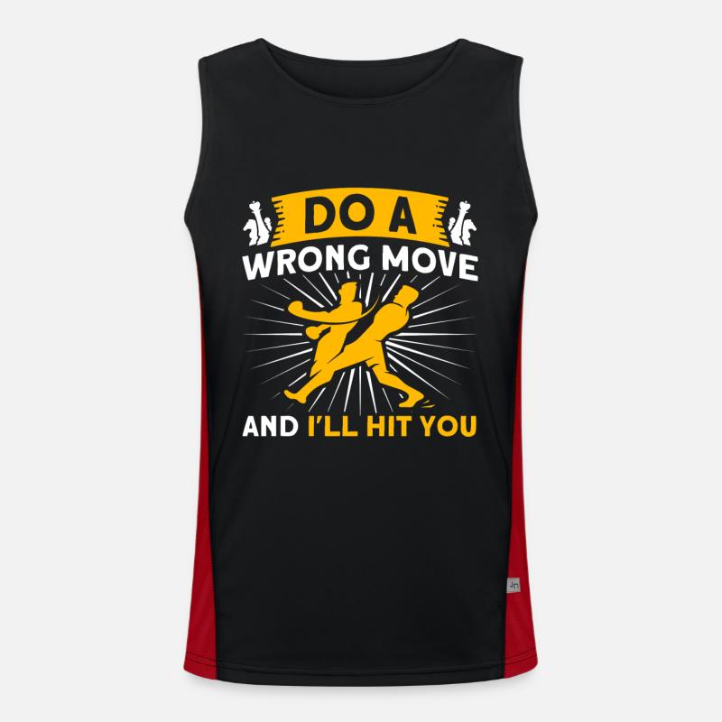 Schachboxer Schachboxen Schachmatt Funktionelles Kontrast-Tank Top für Männer 