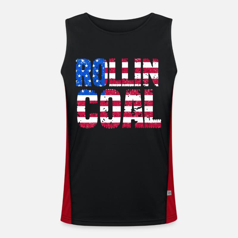 Conception de rouleaux de carbone aux États-Unis pour les conducteurs de diesel Débardeur respirant contrasté Homme 