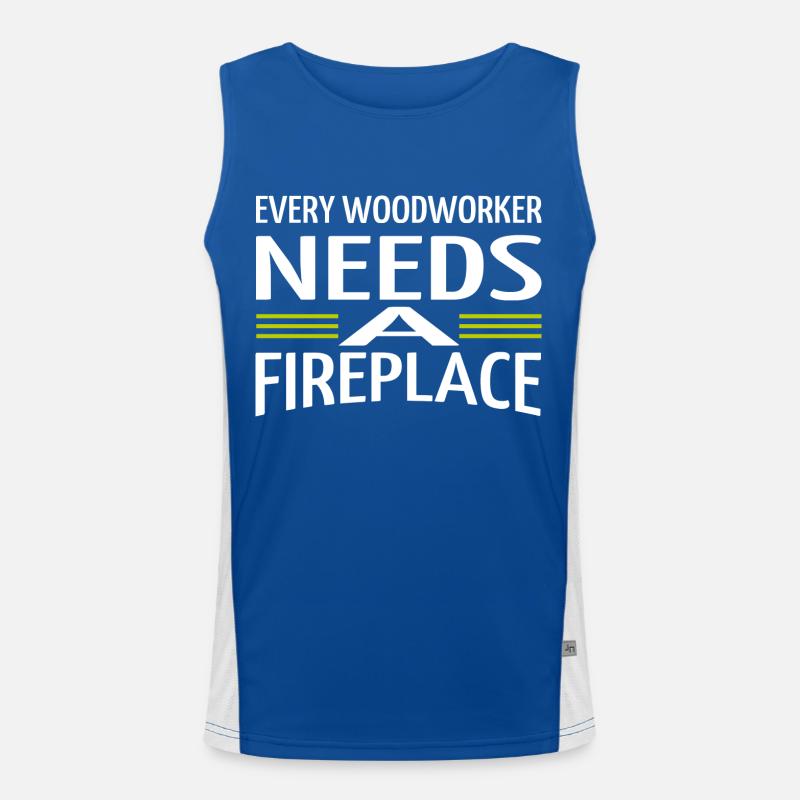 forester badge hearbeat forest work Funktionelles Kontrast-Tank Top für Männer 