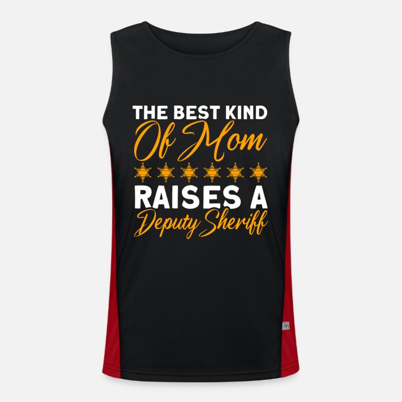 Mama Hilfssheriff Mama Mutter Funktionelles Kontrast-Tank Top für Männer 
