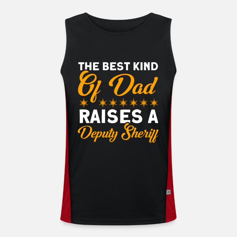 Papa Hilfssheriff Papa Vater Funktionelles Kontrast-Tank Top für Männer 