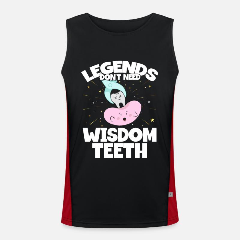 Wisdom Teeth Wisdom Tooth Patient Dentist Men's Functional Contrast Tank Top 