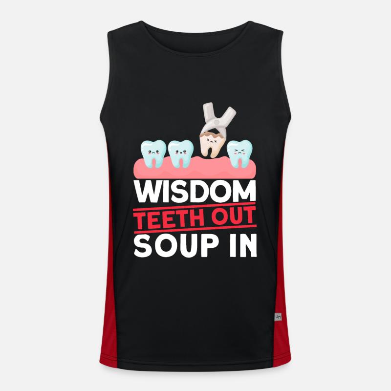 Wisdom Teeth Wisdom Tooth Patient Dentist Men's Functional Contrast Tank Top 