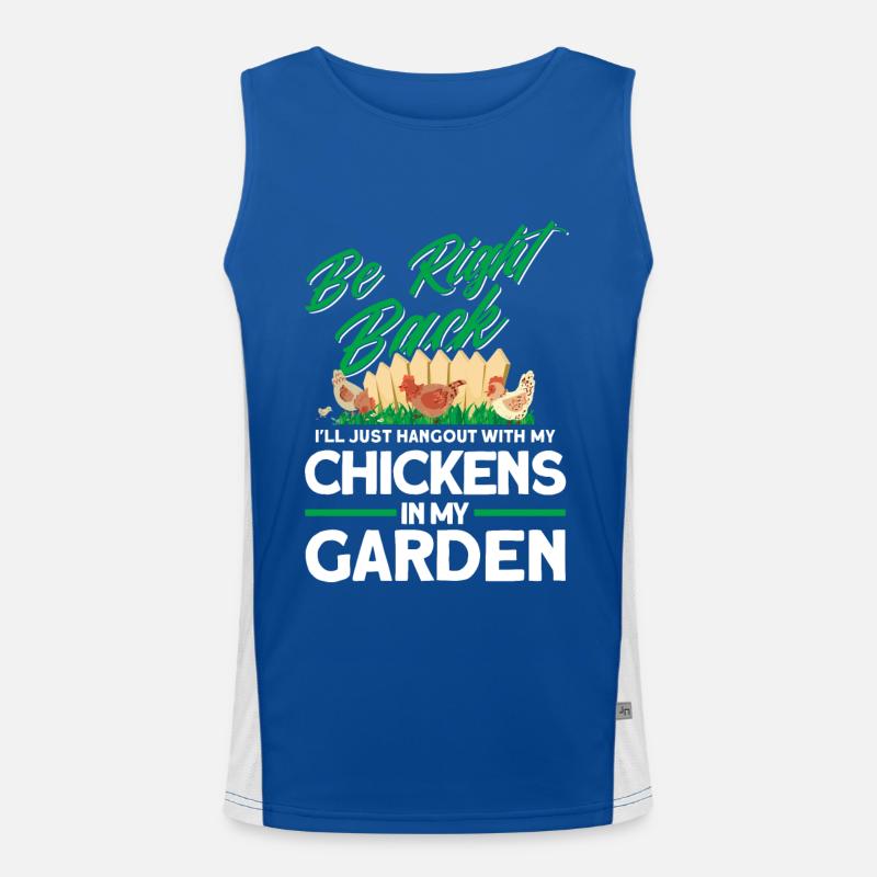 Gartenarbeit Gärtner Hühnerfarmer Hühnerfütterer Funktionelles Kontrast-Tank Top für Männer 