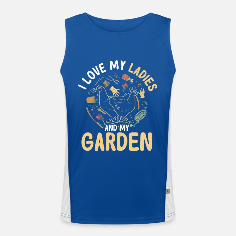 Gartenarbeit Gärtner Hühnerfarmer Hühnerfütterer Funktionelles Kontrast-Tank Top für Männer 