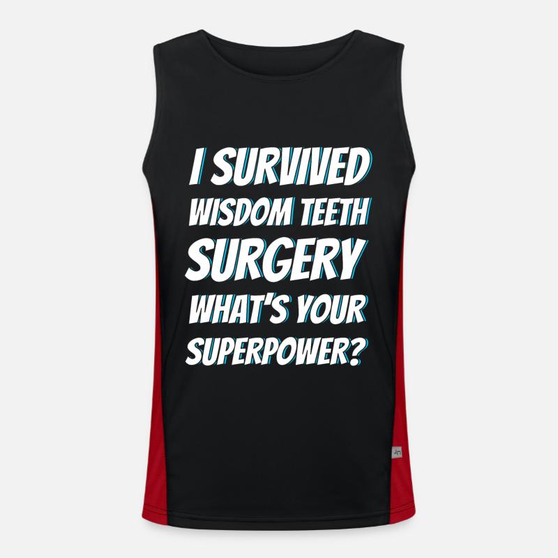 Wisdom Teeth Wisdom Tooth Patient Dentist Men's Functional Contrast Tank Top 