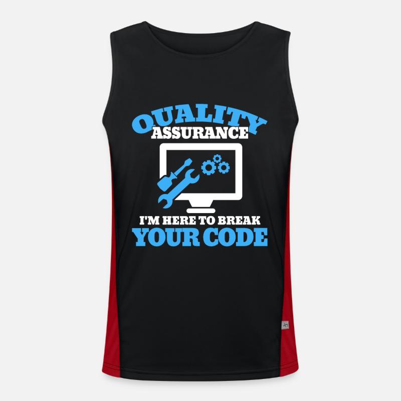 QA Ingenieur QA Tester Software Tester Funktionelles Kontrast-Tank Top für Männer 