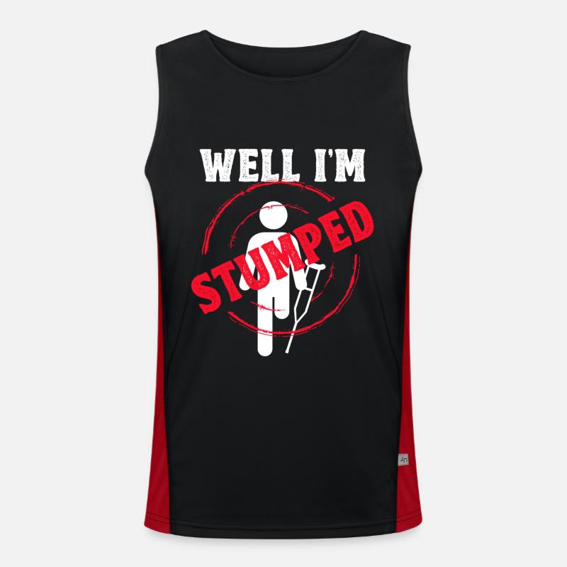 Handicap Amputierter Amputation Beinprothese Funktionelles Kontrast-Tank Top für Männer 