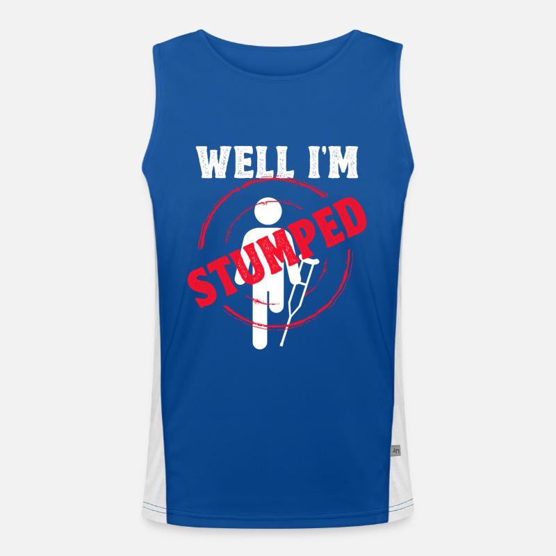 Handicap Amputierter Amputation Beinprothese Funktionelles Kontrast-Tank Top für Männer 