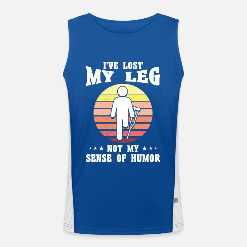 Handicap Amputierter Amputation Beinprothese Funktionelles Kontrast-Tank Top für Männer 