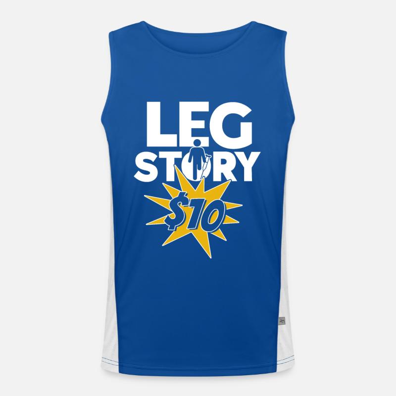 Handicap Amputierter Amputation Beinprothese Funktionelles Kontrast-Tank Top für Männer 