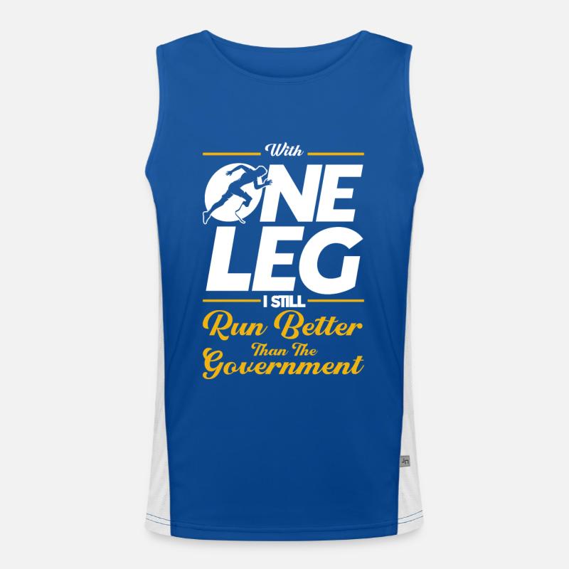 Handicap Amputierter Amputation Beinprothese Funktionelles Kontrast-Tank Top für Männer 