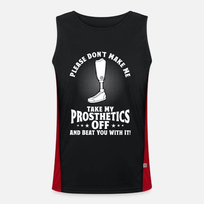 Handicap Amputierter Amputation Beinprothese Funktionelles Kontrast-Tank Top für Männer 
