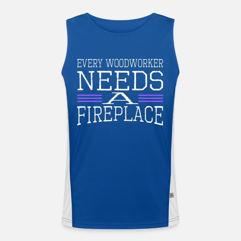 funny craftsmen design Men's Functional Contrast Tank Top 
