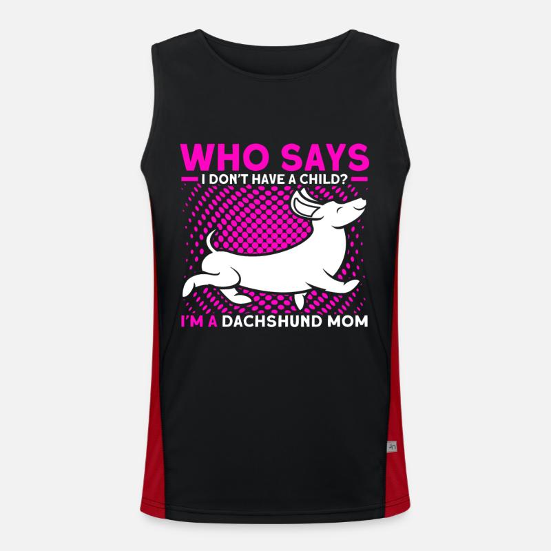 Dackel Dackel Dackel Mama Dackel Haustier Funktionelles Kontrast-Tank Top für Männer 