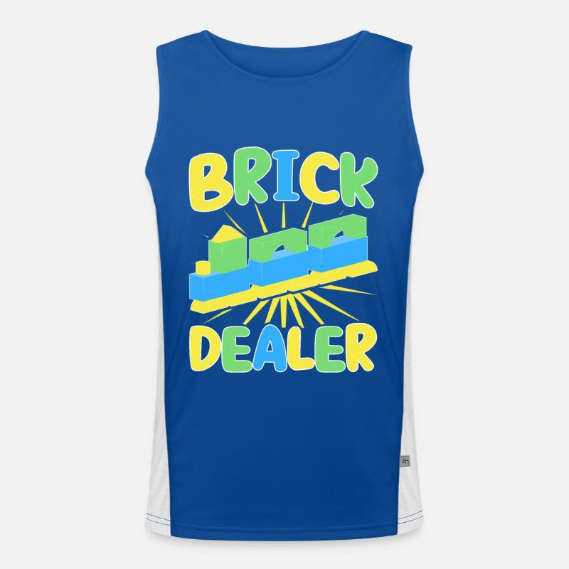 Händler Klemmbaustein Baustein Funktionelles Kontrast-Tank Top für Männer 