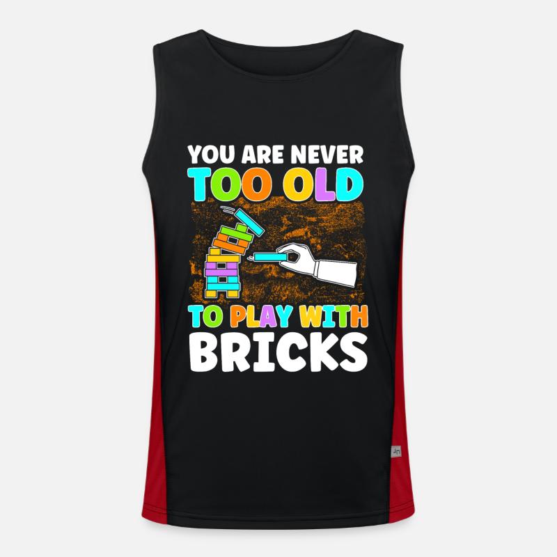 Baustein Klemmbaustein Baustein Funktionelles Kontrast-Tank Top für Männer 