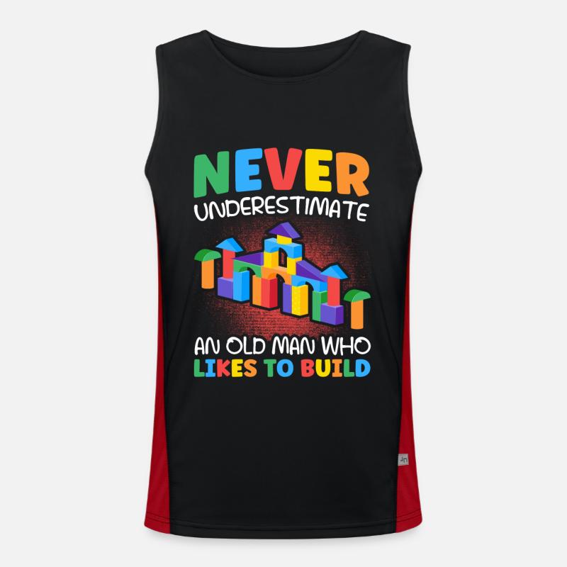 Bauen Klemmbaustein Baustein Funktionelles Kontrast-Tank Top für Männer 