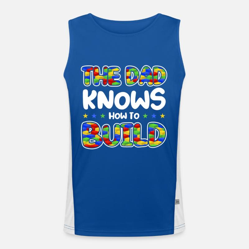 Papa Klemmbaustein Baustein Funktionelles Kontrast-Tank Top für Männer 
