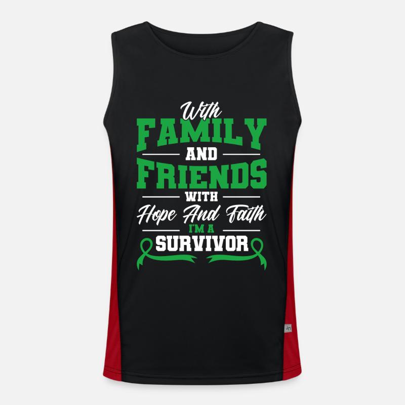 Mit Hoffnung und Glaube bin ich Überlebender Funktionelles Kontrast-Tank Top für Männer 