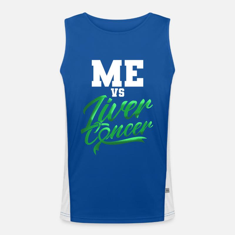 Ich gegen Leberkrebs Leberkrebs Funktionelles Kontrast-Tank Top für Männer 