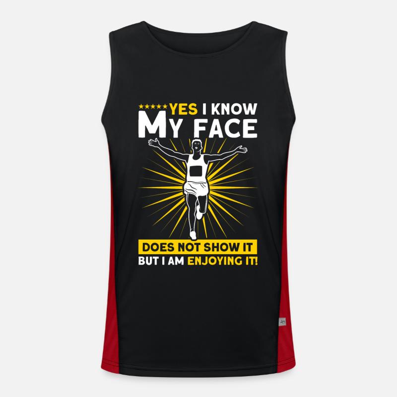 Motivation Streak Running Runner Marathon Men's Functional Contrast Tank Top 