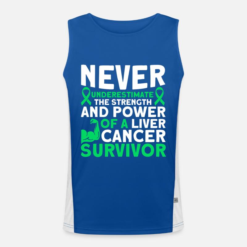 Die Kraft eines Leberkrebs Überlebenden Leberkrebs Funktionelles Kontrast-Tank Top für Männer 